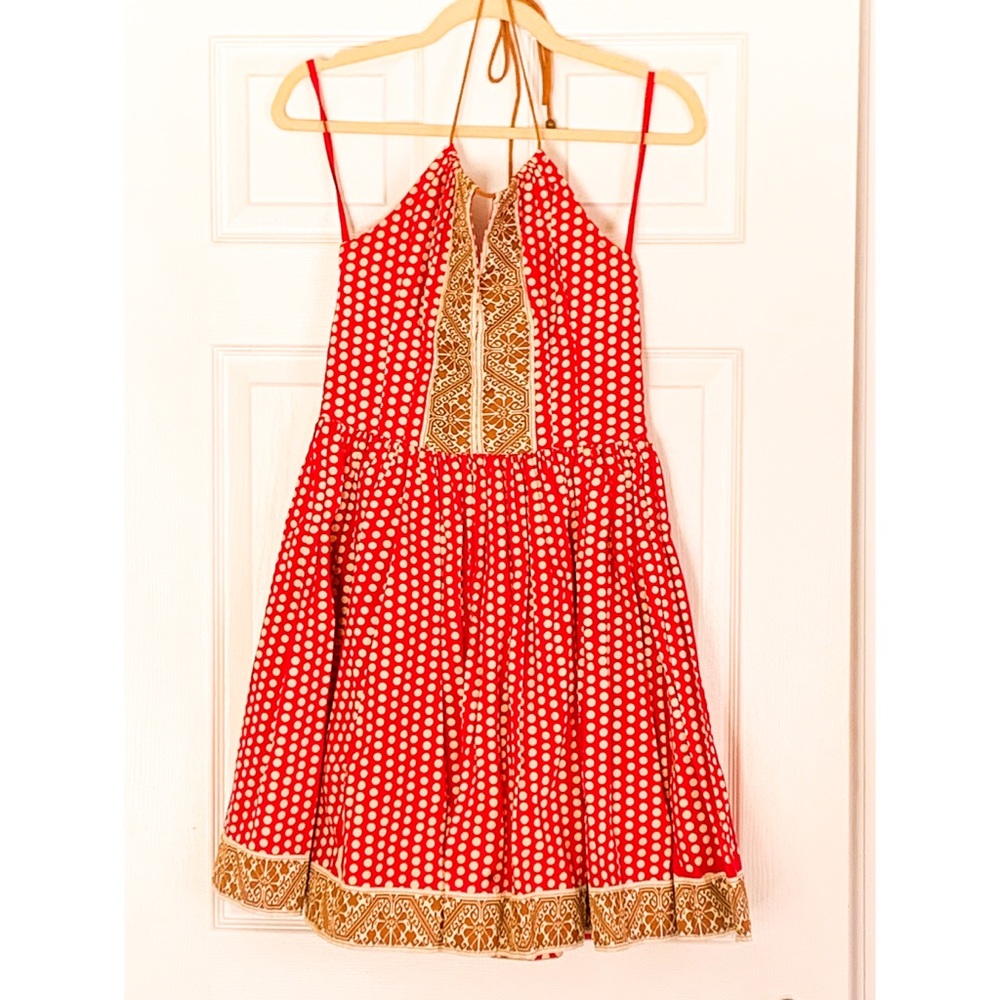 Plenty by Tracy Reese Red Pattern Halter Dress